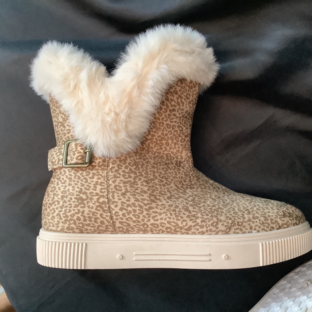 NWOT Journee Sibby faux fur lined leopard print boots platform - Picture 7 of 16